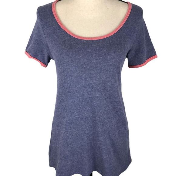 LuLaRoe Tops - LulaRoe Classic T Hi Low Short Sleeve Top Tunic Purple Womens Sz XXS Scoop Neck